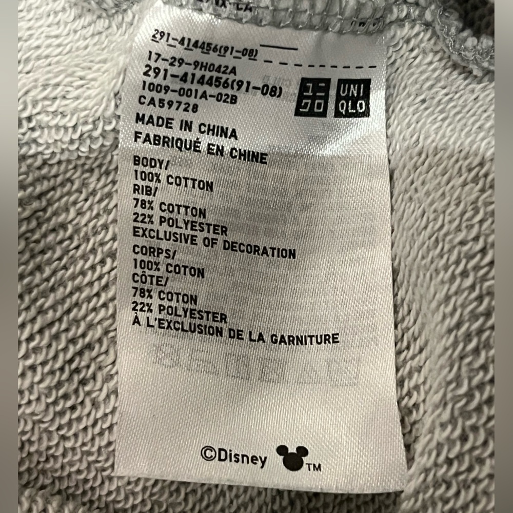 Uniqlo Disney Grey Top Dress with Mickey Mouse - Picture 7 of 13